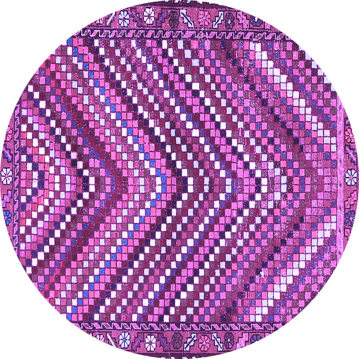Round Persian Purple Traditional Rug, tr4508pur