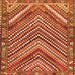 Serging Thickness of Persian Orange Traditional Rug, tr4508org