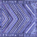 Square Persian Blue Traditional Rug, tr4508blu
