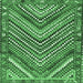 Square Machine Washable Persian Emerald Green Traditional Area Rugs, wshtr4508emgrn