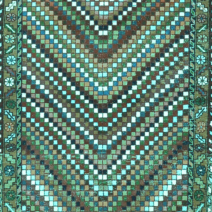 Machine Washable Persian Turquoise Traditional Area Rugs, wshtr4508turq