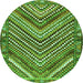 Square Persian Green Traditional Rug, tr4508grn