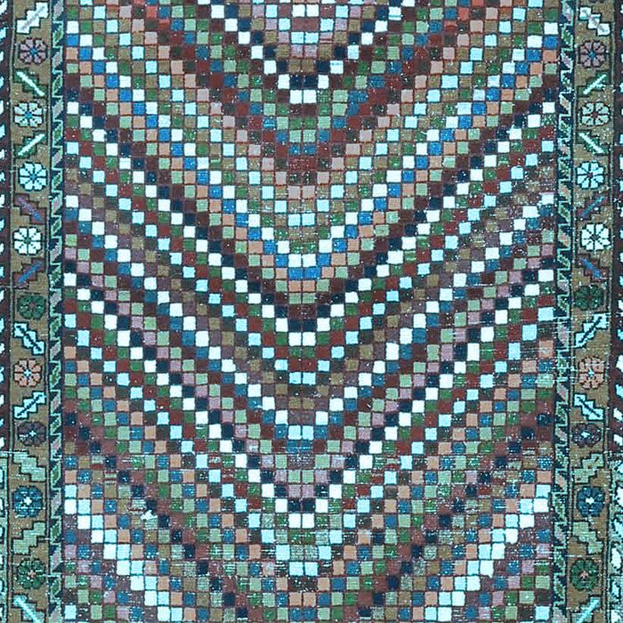 Machine Washable Persian Light Blue Traditional Rug, wshtr4508lblu