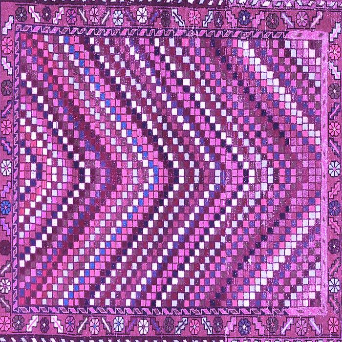 Square Persian Purple Traditional Rug, tr4508pur