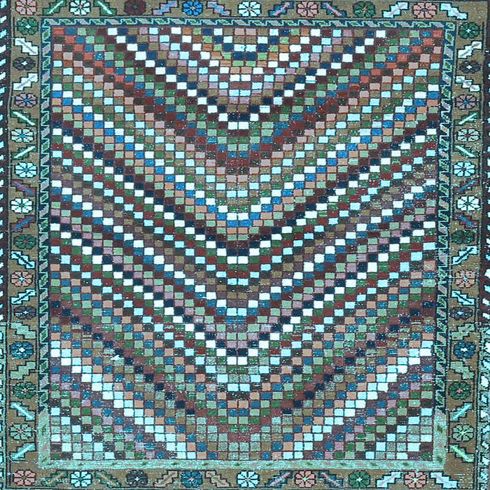 Square Persian Light Blue Traditional Rug, tr4508lblu