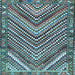 Square Persian Light Blue Traditional Rug, tr4508lblu