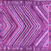 Square Machine Washable Persian Purple Traditional Area Rugs, wshtr4508pur