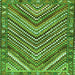 Serging Thickness of Persian Green Traditional Rug, tr4508grn