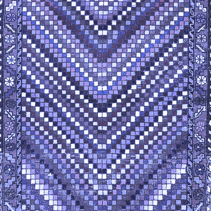 Machine Washable Persian Blue Traditional Rug, wshtr4508blu