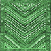 Square Persian Emerald Green Traditional Rug, tr4508emgrn