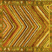 Square Persian Yellow Traditional Rug, tr4508yw