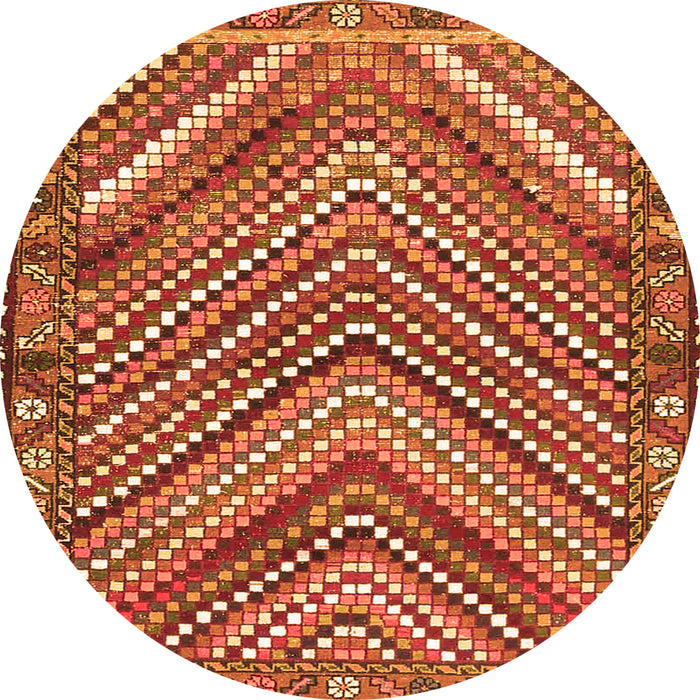 Machine Washable Persian Orange Traditional Area Rugs, wshtr4508org