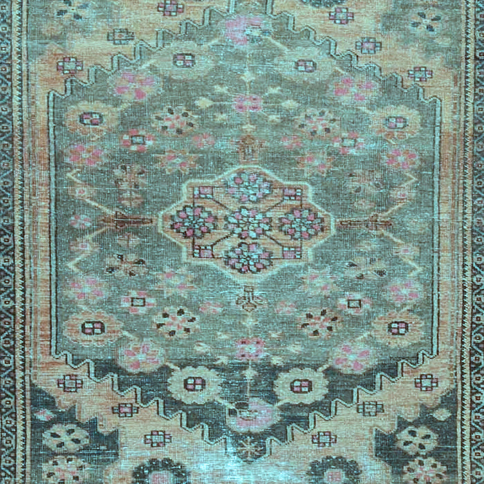 Machine Washable Persian Light Blue Traditional Rug, wshtr4509lblu