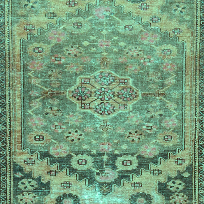 Machine Washable Persian Turquoise Traditional Area Rugs, wshtr4509turq