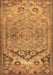 Machine Washable Persian Brown Traditional Rug, wshtr4509brn