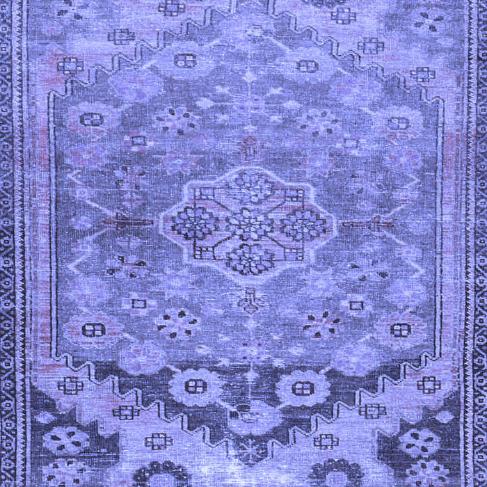 Machine Washable Persian Blue Traditional Rug, wshtr4509blu