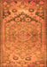 Serging Thickness of Machine Washable Persian Orange Traditional Area Rugs, wshtr4509org