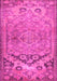 Machine Washable Persian Pink Traditional Rug, wshtr4509pnk