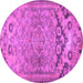 Round Persian Purple Traditional Rug, tr4509pur