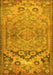 Machine Washable Persian Yellow Traditional Rug, wshtr4509yw