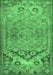 Machine Washable Persian Emerald Green Traditional Area Rugs, wshtr4509emgrn