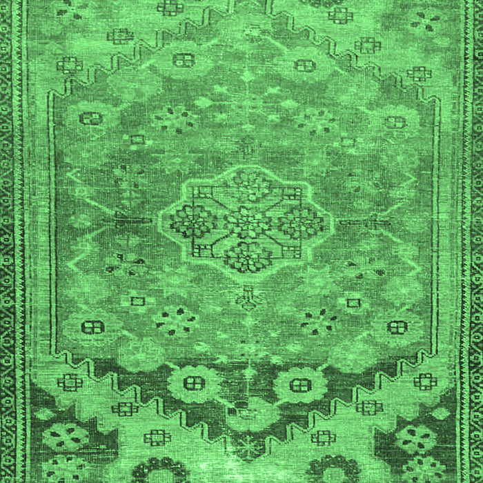 Machine Washable Persian Emerald Green Traditional Area Rugs, wshtr4509emgrn