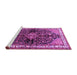 Sideview of Machine Washable Persian Purple Traditional Area Rugs, wshtr450pur