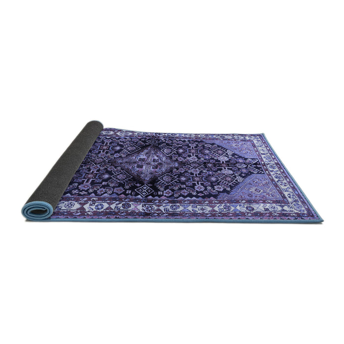Sideview of Persian Blue Traditional Rug, tr450blu
