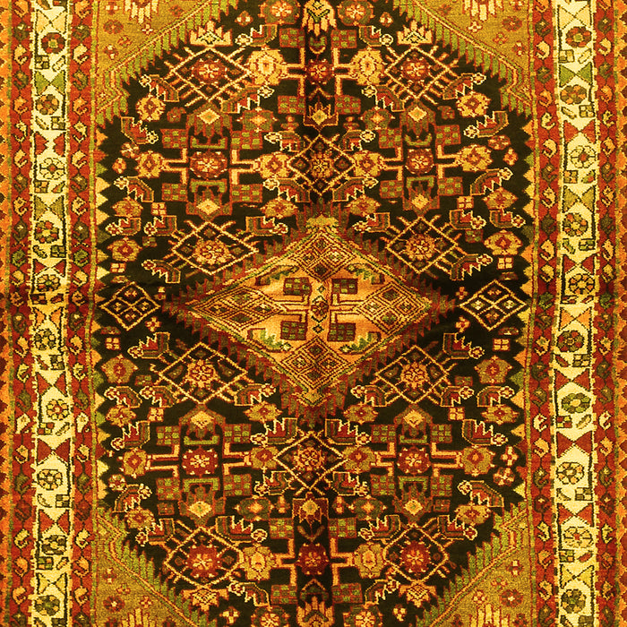 Machine Washable Persian Yellow Traditional Rug, wshtr450yw