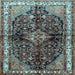 Square Persian Light Blue Traditional Rug, tr450lblu