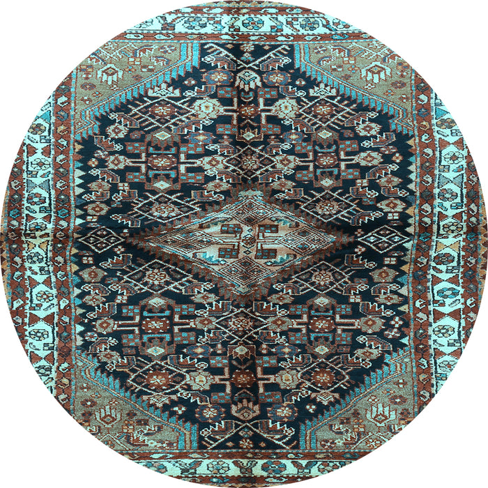 Round Persian Light Blue Traditional Rug, tr450lblu