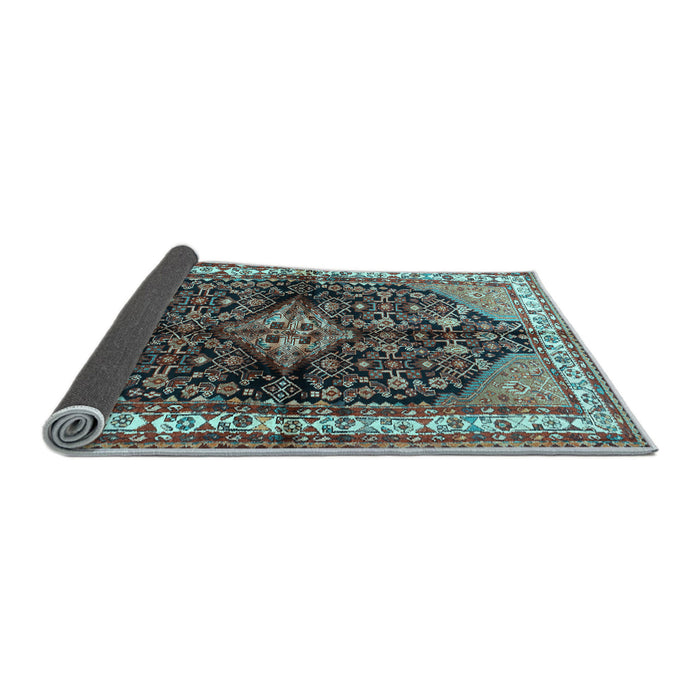 Sideview of Persian Light Blue Traditional Rug, tr450lblu