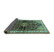 Sideview of Persian Turquoise Traditional Rug, tr450turq
