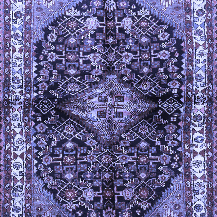 Machine Washable Persian Blue Traditional Rug, wshtr450blu