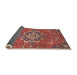 Sideview of Traditional Light Copper Gold Medallion Rug, tr4510