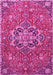 Medallion Pink Traditional Rug, tr4510pnk