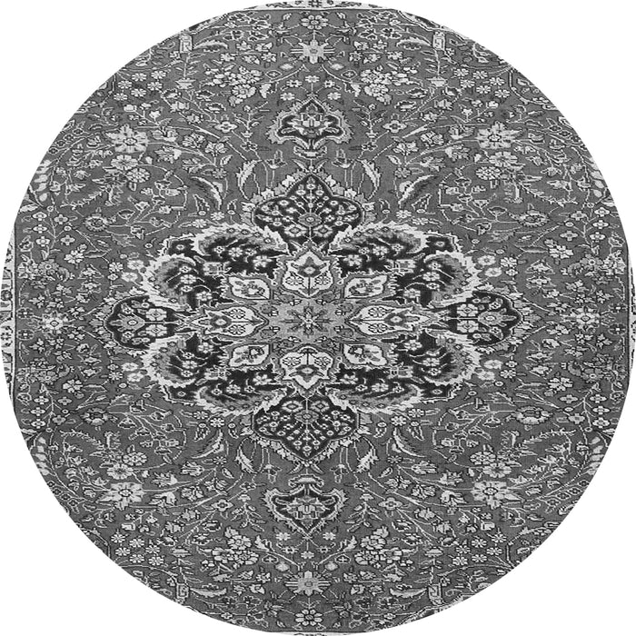 Square Medallion Gray Traditional Rug, tr4510gry