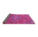 Sideview of Medallion Pink Traditional Rug, tr4510pnk