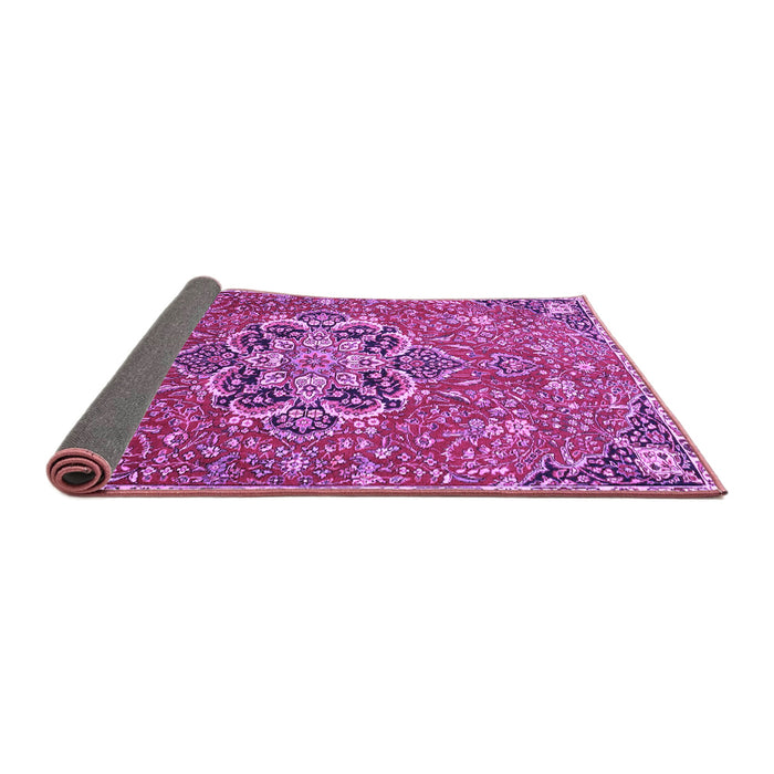Sideview of Medallion Purple Traditional Rug, tr4510pur