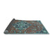 Sideview of Medallion Light Blue Traditional Rug, tr4510lblu