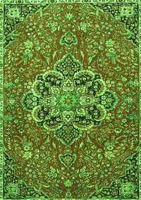 Medallion Green Traditional Rug, tr4510grn