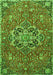 Medallion Green Traditional Rug, tr4510grn