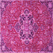 Square Medallion Pink Traditional Rug, tr4510pnk