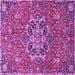 Square Medallion Purple Traditional Rug, tr4510pur