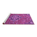 Sideview of Machine Washable Medallion Purple Traditional Area Rugs, wshtr4510pur