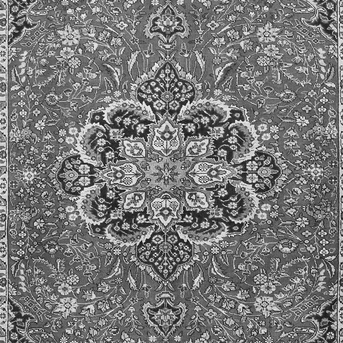 Serging Thickness of Machine Washable Medallion Gray Traditional Rug, wshtr4510gry