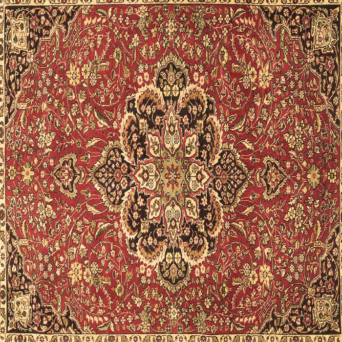 Square Medallion Brown Traditional Rug, tr4510brn