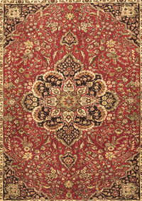 Medallion Brown Traditional Rug, tr4510brn