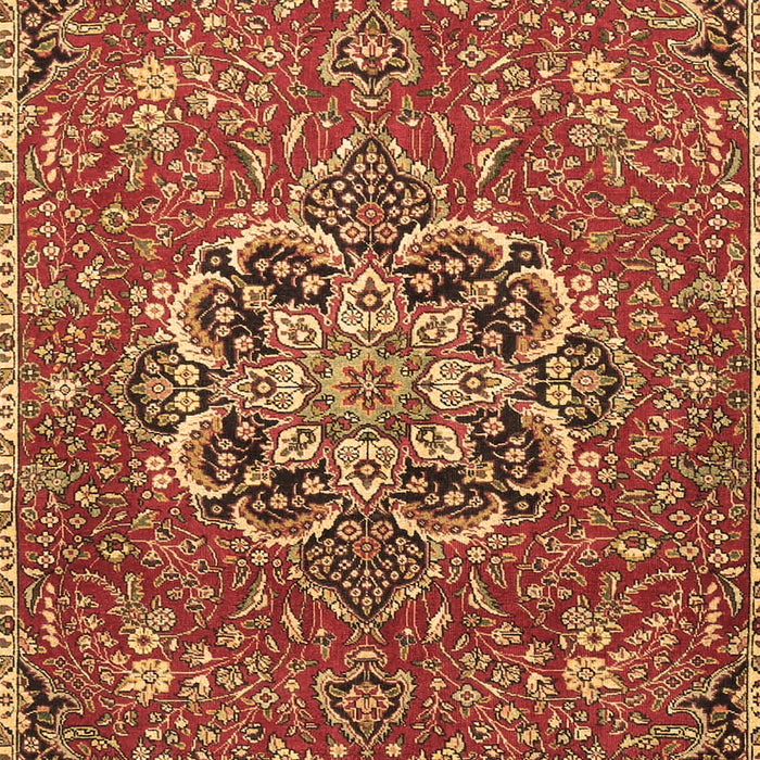 Medallion Brown Traditional Rug, tr4510brn