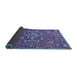 Sideview of Medallion Blue Traditional Rug, tr4510blu